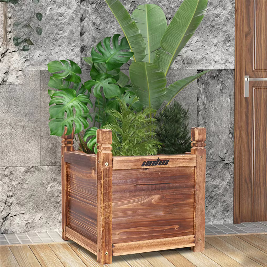 Kova Decor Wooden Raised Flower Bed Planter