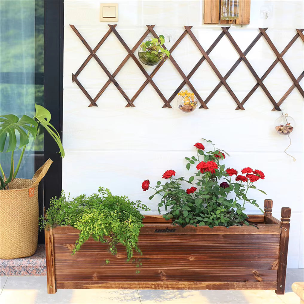 Kova Decor Wooden Raised Flower Bed Planter