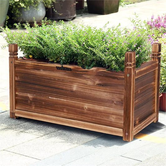 Kova Decor Wooden Raised Flower Bed Planter