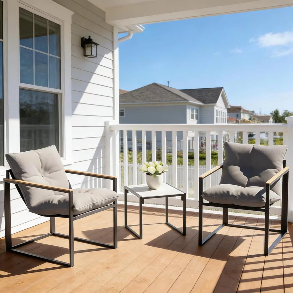 Kova Decor Outdoor Bistro Set — Where Modern Minimalism Meets Open-Air Living