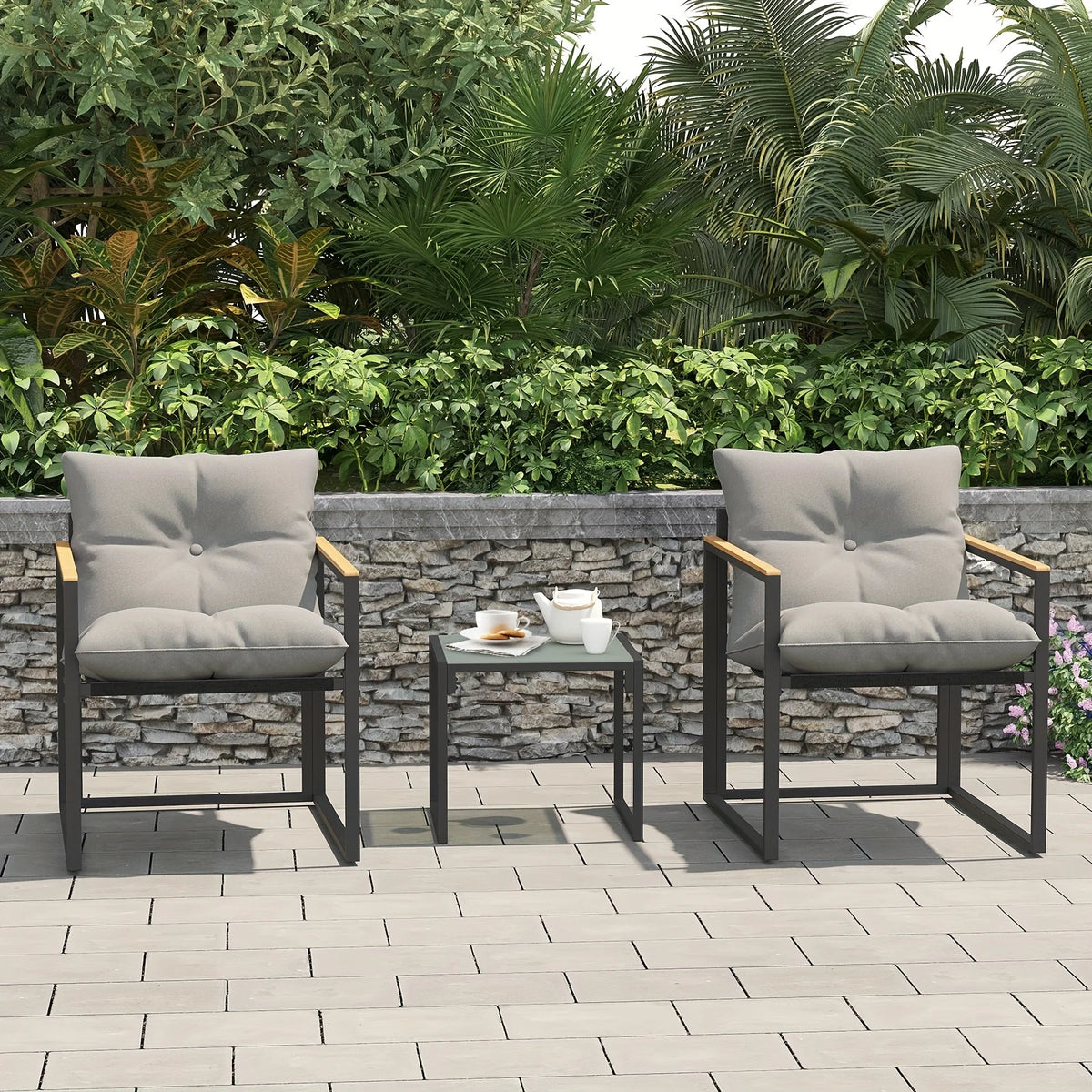 Kova Decor Outdoor Bistro Set — Where Modern Minimalism Meets Open-Air Living